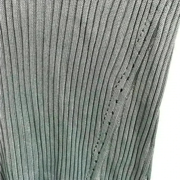 RAG AND BONE Blue Grey Ribbed Alyssa V-neck Button Cuff Sweater Pullover size SP - Picture 4 of 9